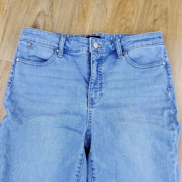 💛Talbots Blue Pedal Pusher Jeans Size 10/30 - Picture 4 of 9